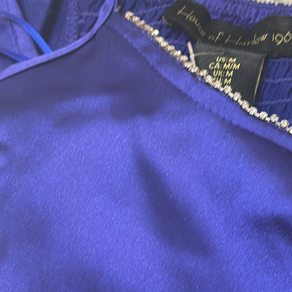 HOUSE OF HARLOW 1960 Medium rhinestone smocked back cropped top - Picture 9 of 9